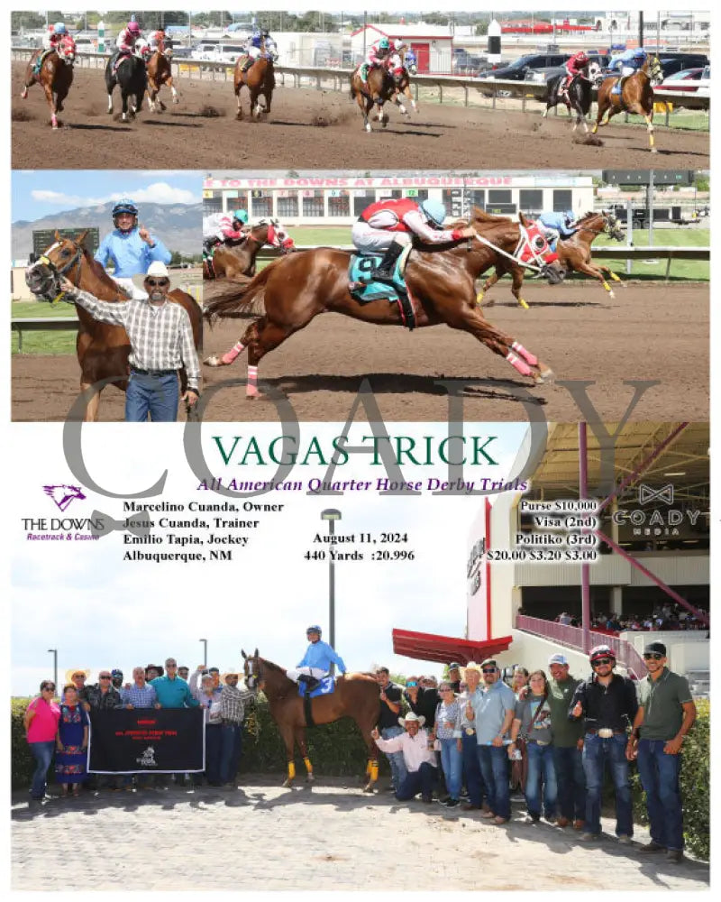 Vagas Trick - All American Quarter Horse Derby Trials 08-11-24 R08 Alb Downs At Albuquerque