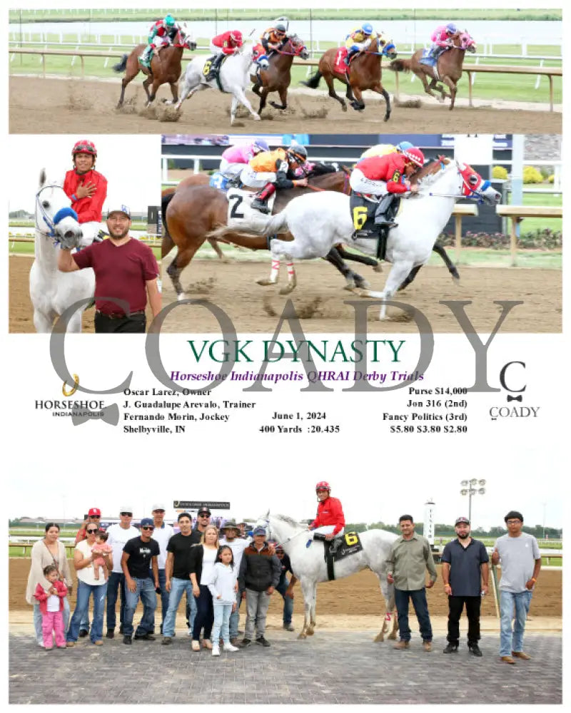 Vgk Dynasty - Horseshoe Indianapolis Qhrai Derby Trials 06-01-24 R05 Ind Indiana Grand