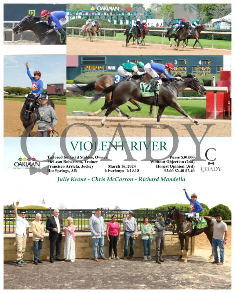 Violent River - 03 - 16 - 24 R06 Op Oaklawn Park