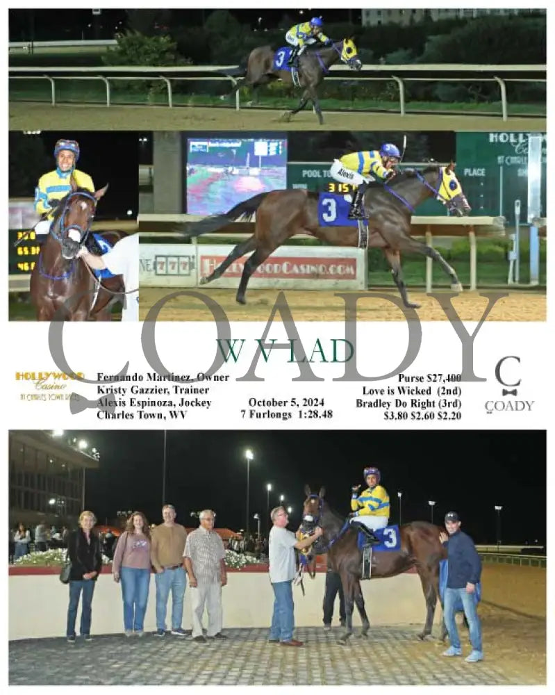 W V Lad - 10-05-24 R08 Ct Hollywood Casino At Charles Town Races