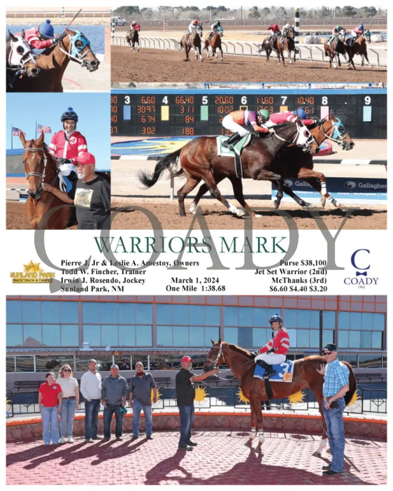 Warriors Mark - 03-01-24 R06 Sun Sunland Park