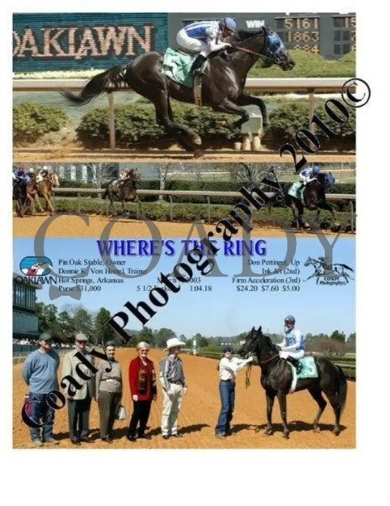Where S The Ring - 4 2 2003 Oaklawn Park
