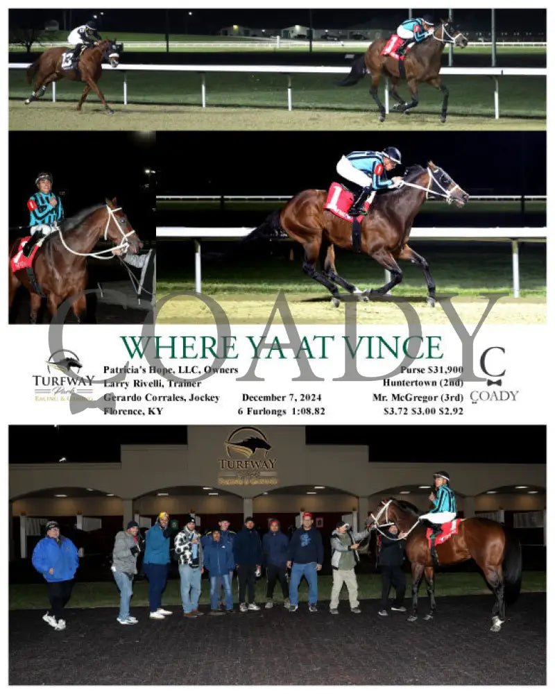 Where Ya At Vince - 12-07-24 R06 Tp Turfway Park