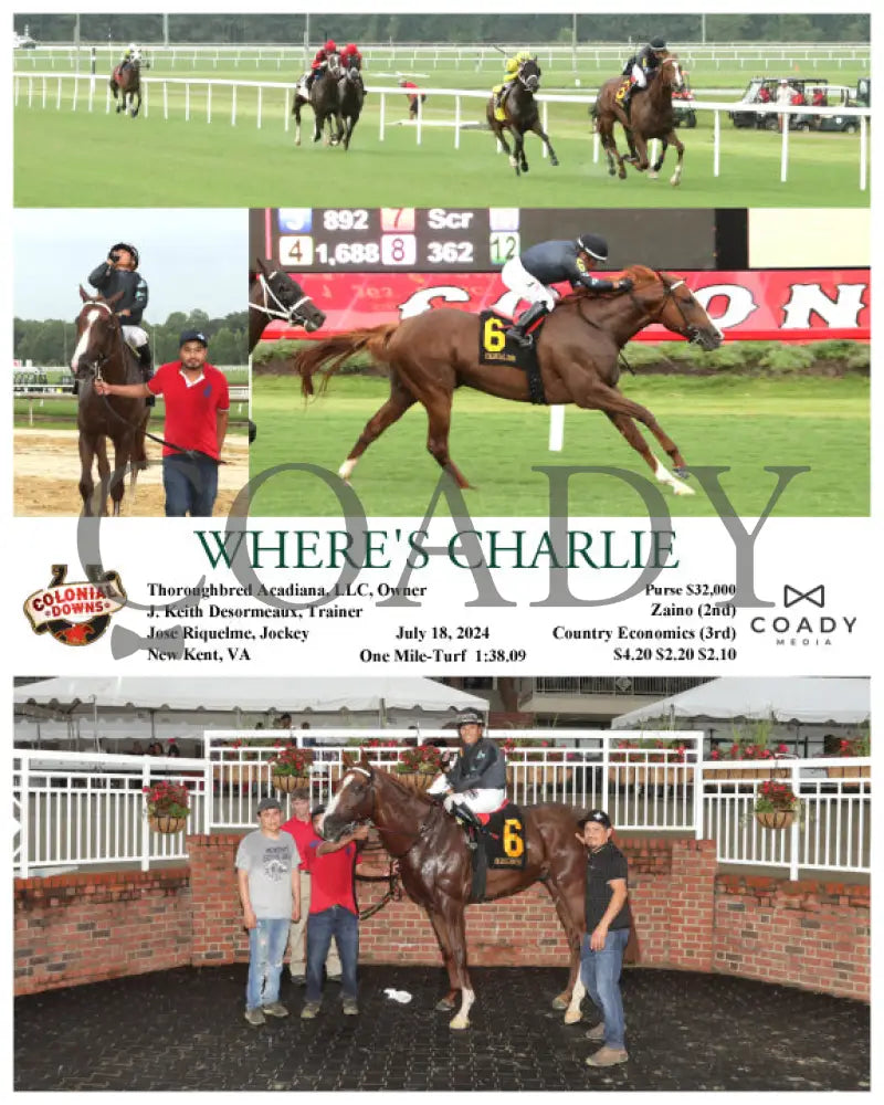 Where’s Charlie - 07-18-24 R09 Cnl Colonial Downs