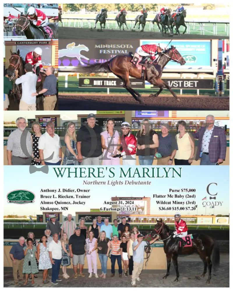 Where’s Marilyn - Northern Lights Debutante 08-31-24 R05 Cby Kentucky Downs