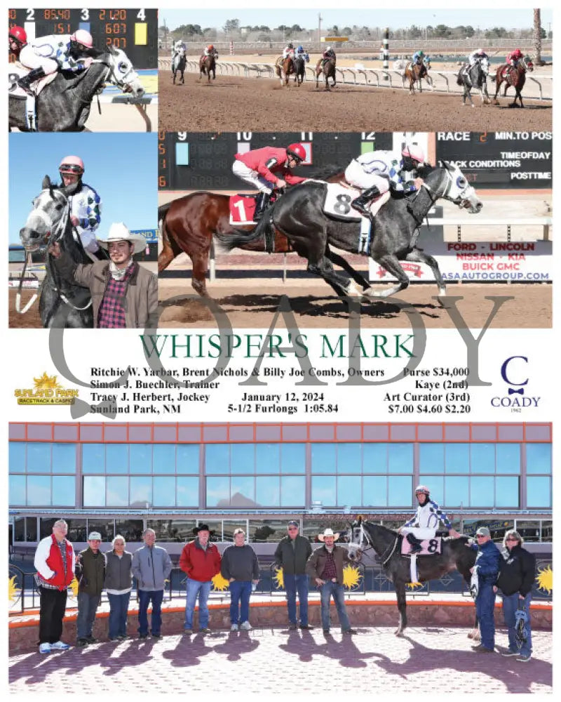 Whisper’s Mark - 01-12-24 R02 Sun Sunland Park