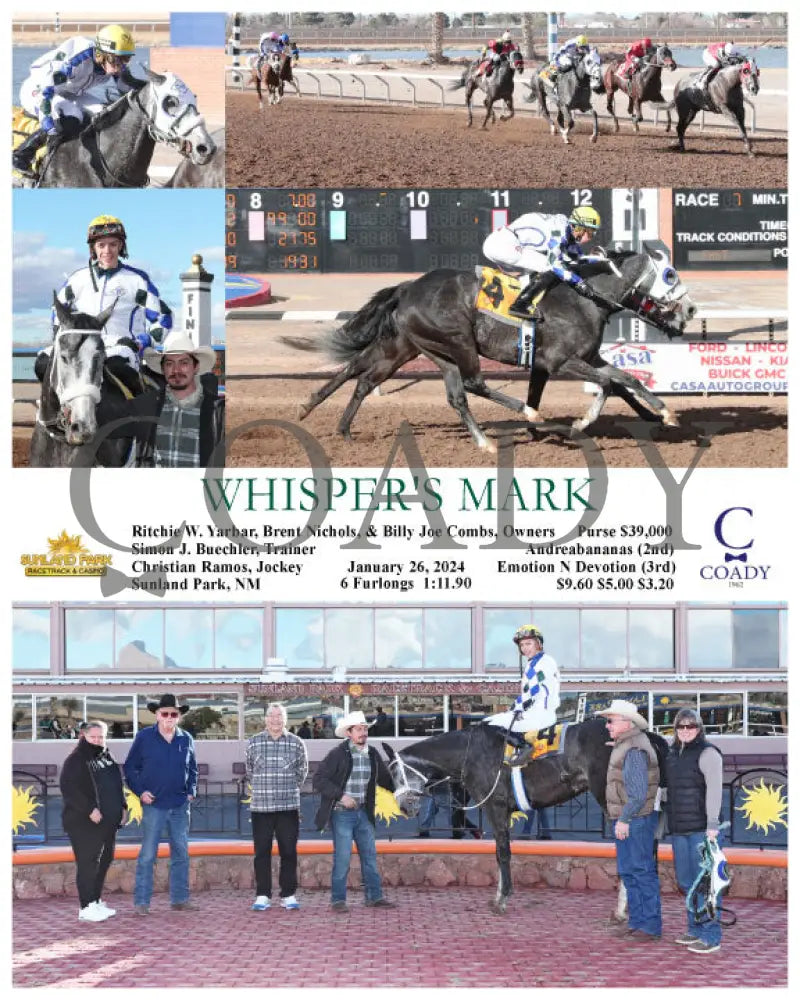 Whisper’s Mark - 01-26-24 R07 Sun Sunland Park