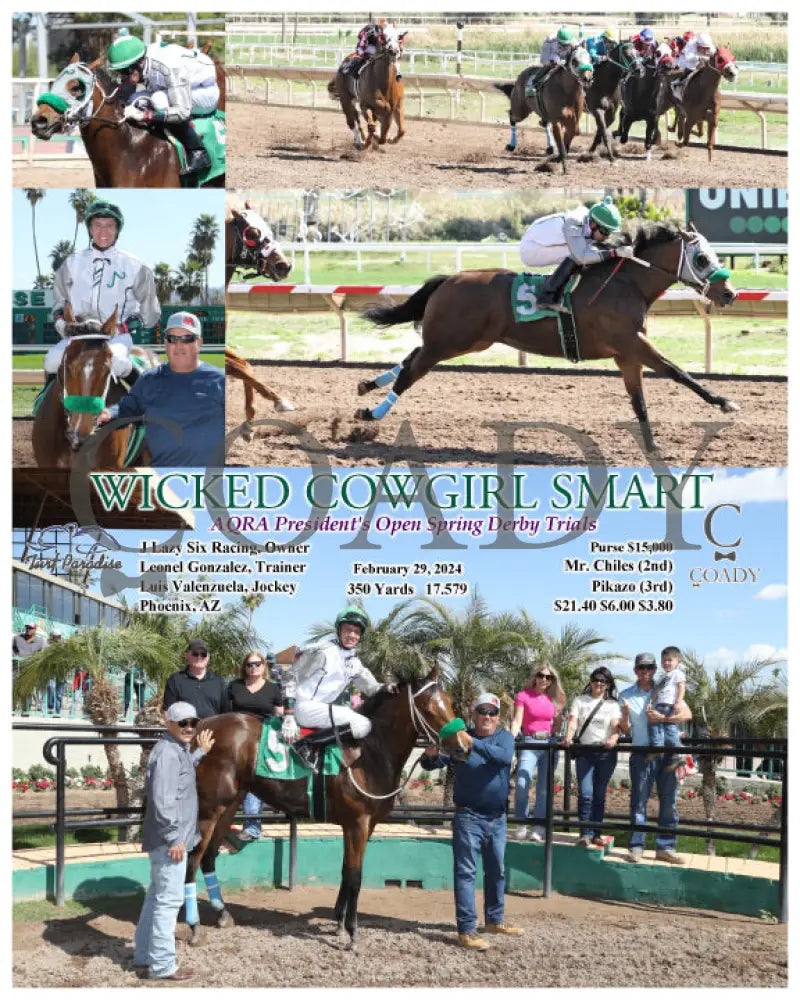 Wicked Cowgirl Smart - Aqra President’s Open Spring Derby Trials 02-29-24 R01 Tup Turf Paradise