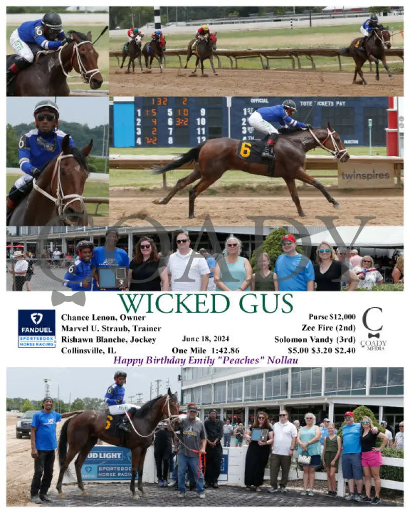 Wicked Gus - 06-18-24 R02 Fan Fanduel Sportsbook Horse Racing