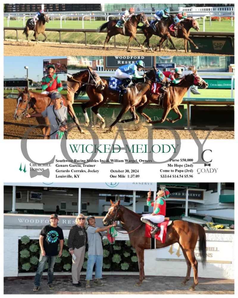 Wicked Melody - 10-30-24 R10 Cd Churchill Downs