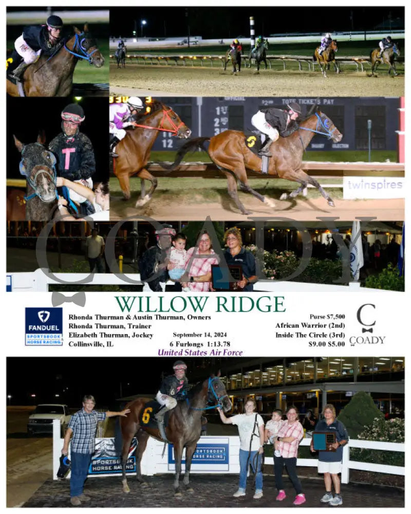 Willow Ridge - 09-14-24 R03 Fan Fanduel Sportsbook Horse Racing