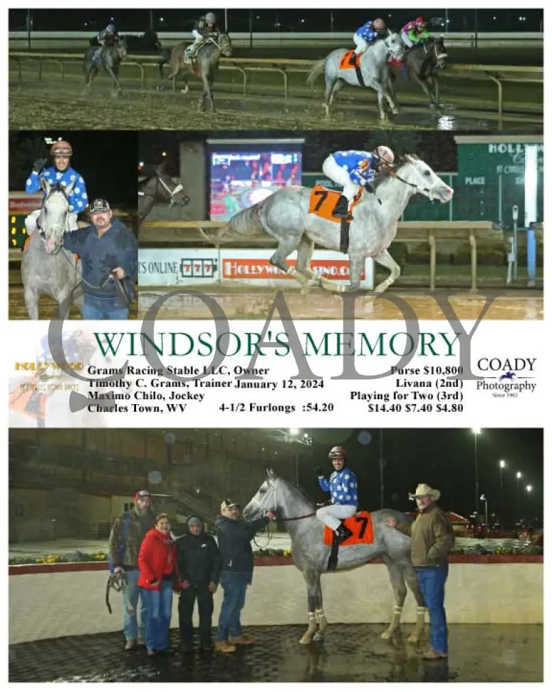 Windsor’s Memory - 01-12-24 R05 Ct Hollywood Casino At Charles Town Races