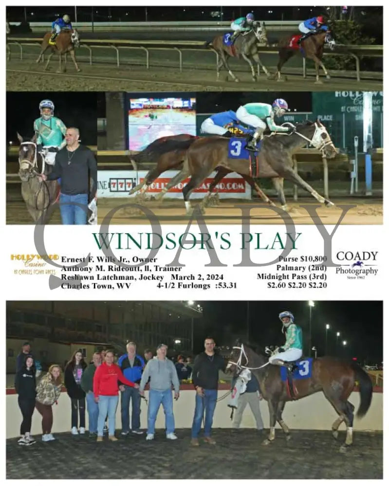 Windsor’s Play - 03-02-24 R03 Ct Hollywood Casino At Charles Town Races