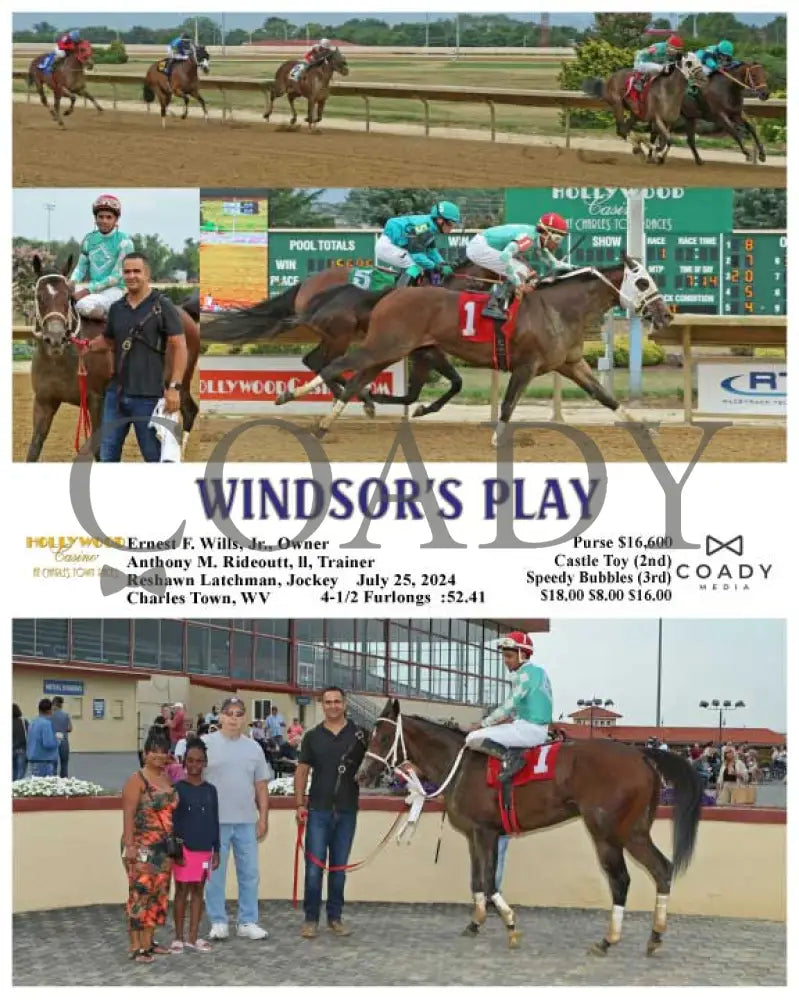 Windsor’s Play - 07-25-24 R01 Ct Hollywood Casino At Charles Town Races