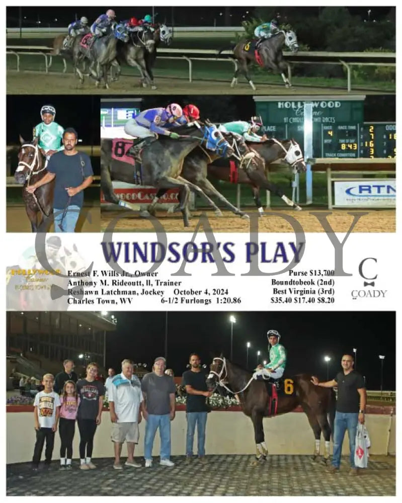 Windsor’s Play - 10-04-24 R04 Ct Hollywood Casino At Charles Town Races