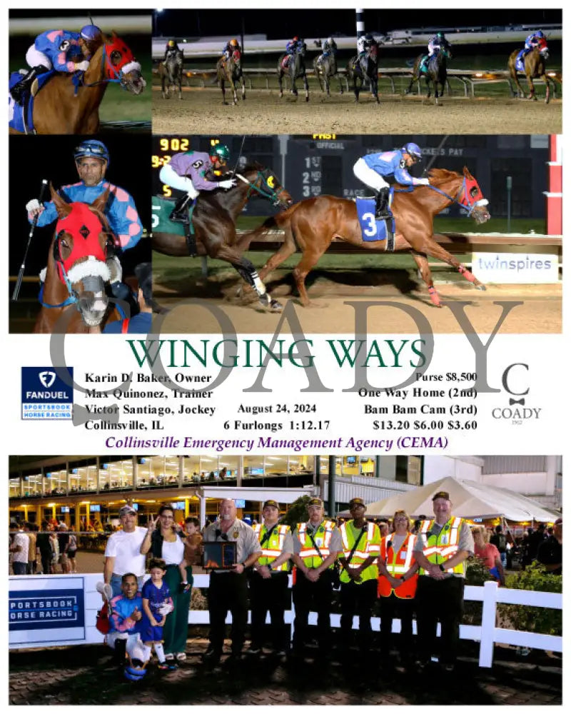 Winging Ways - 08-24-24 R04 Fan Group Fanduel Sportsbook Horse Racing