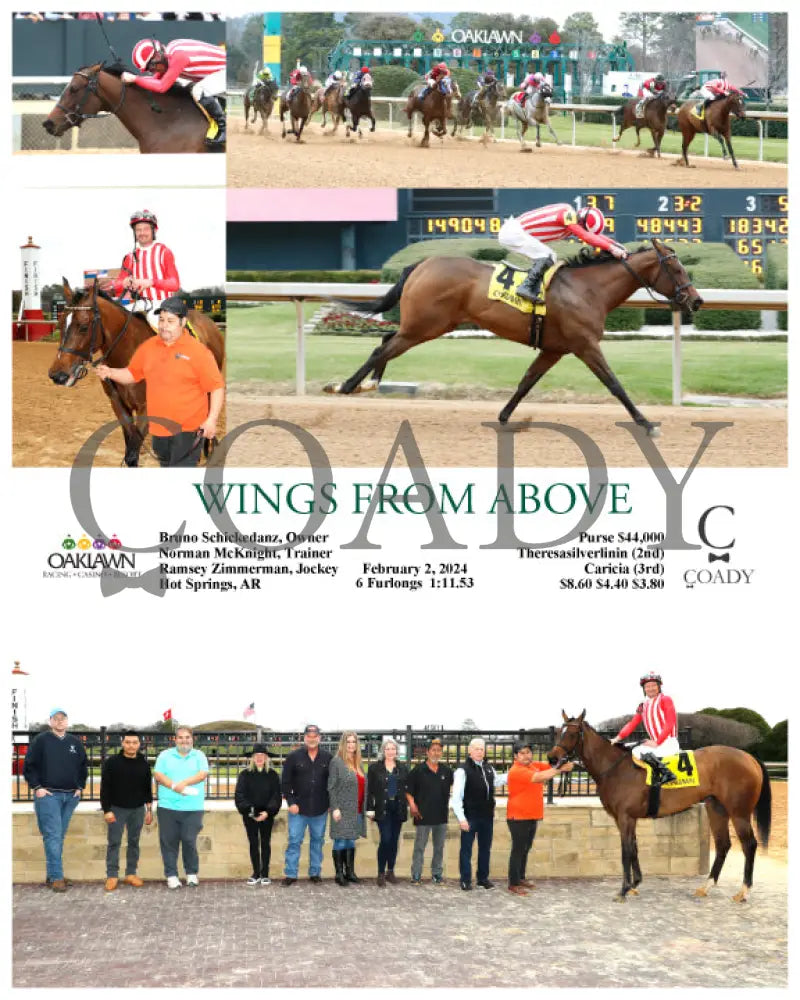 Wings From Above - 02-02-24 R06 Op Oaklawn Park