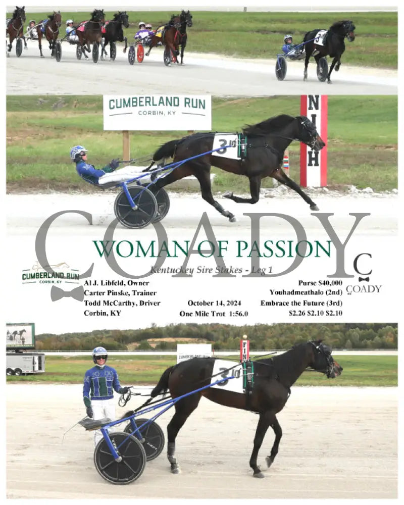 Woman Of Passion - Kentuckey Sire Stakes Leg 1 10-14-24 R10 Clr Cumberland Run