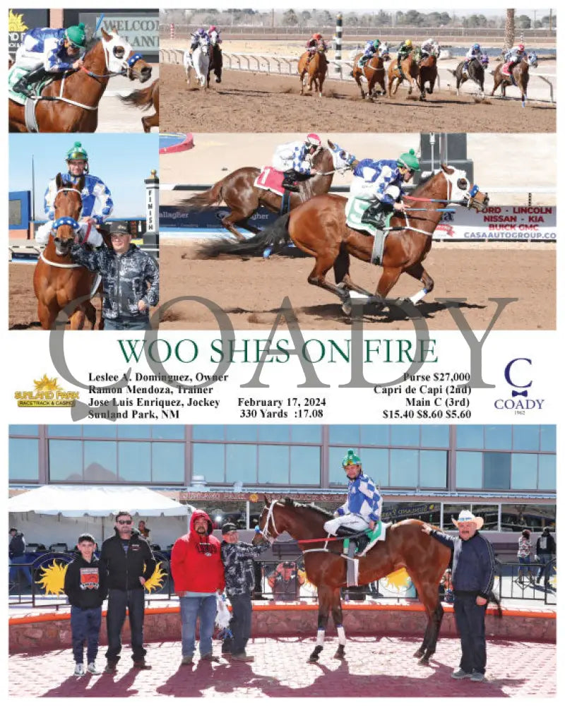 Woo Shes On Fire - 02-17-24 R03 Sun Sunland Park