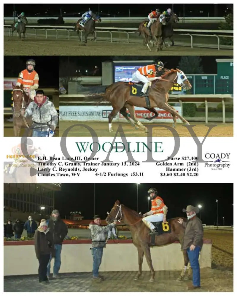 Woodline - 01-13-24 R06 Ct Hollywood Casino At Charles Town Races