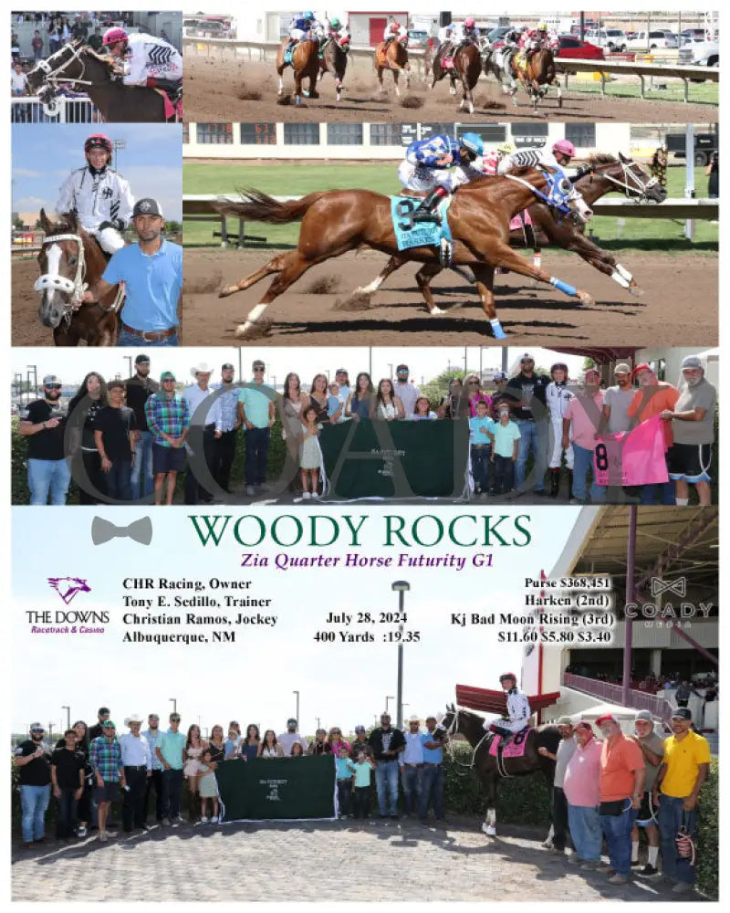 Woody Rocks - Zia Quarter Horse Futurity G1 07-28-24 R09 Alb Downs At Albuquerque