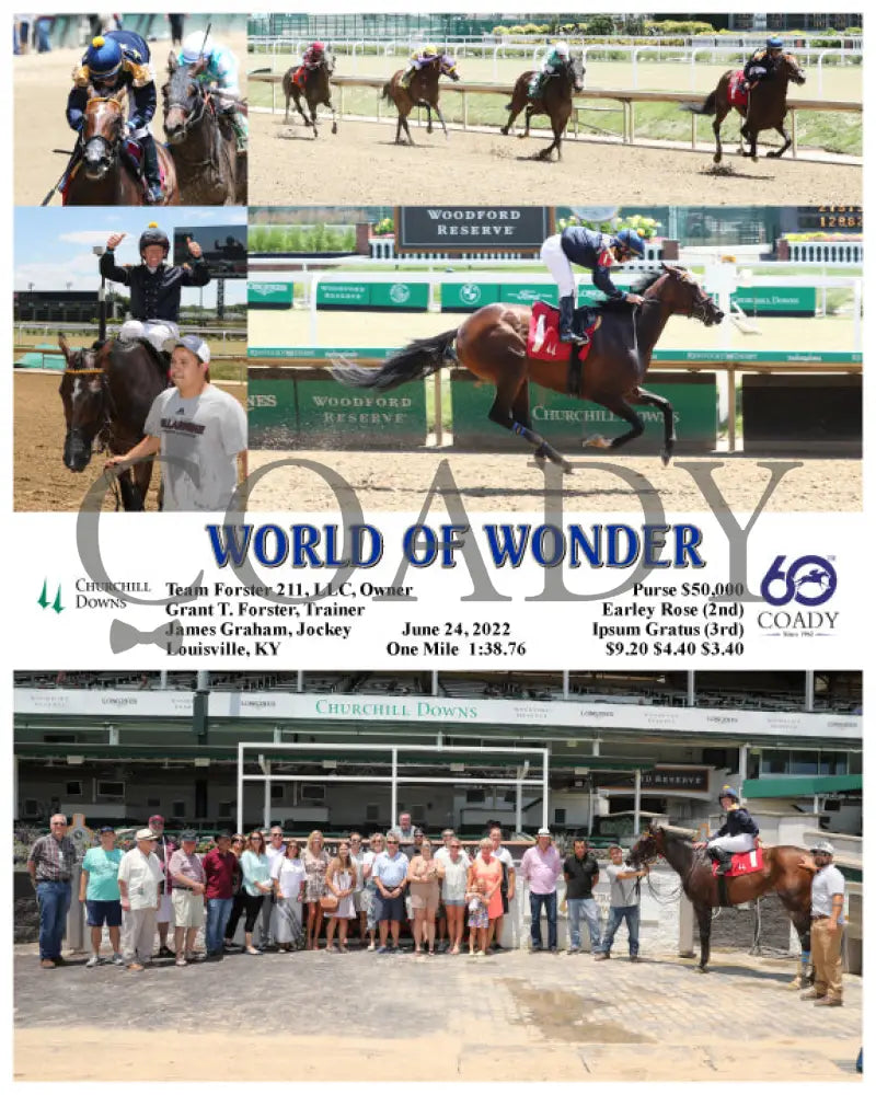 World Of Wonder - 06-24-22 R03 Cd Churchill Downs