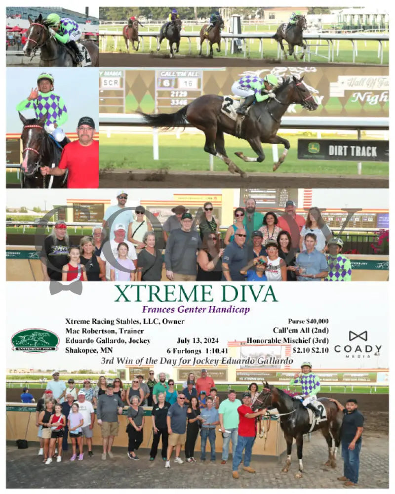 Xtreme Diva - Frances Genter Handicap 07-13-24 R05 Cby Canterbury Park