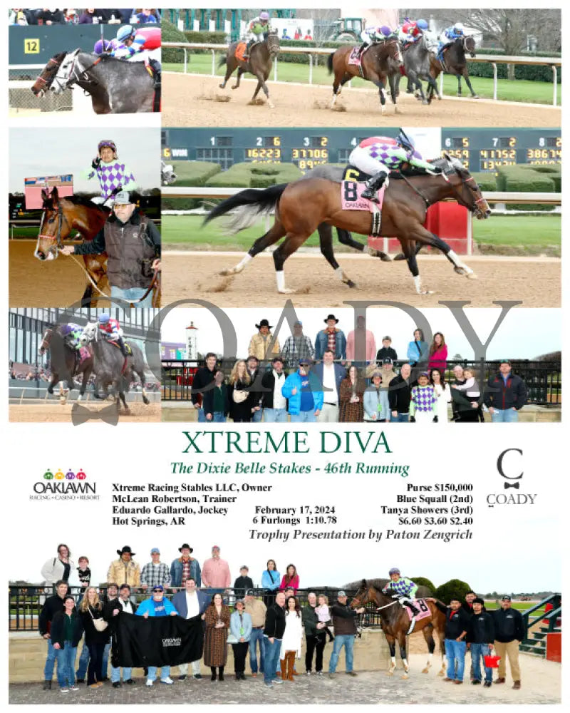 Xtreme Diva - The Dixie Belle Stakes 46Th Running 02-17-24 R09 Op Oaklawn Park