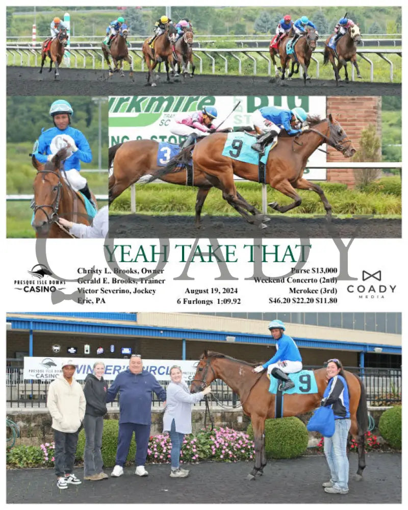 Yeah Take That - 08-19-24 R04 Pid Presque Isle Downs