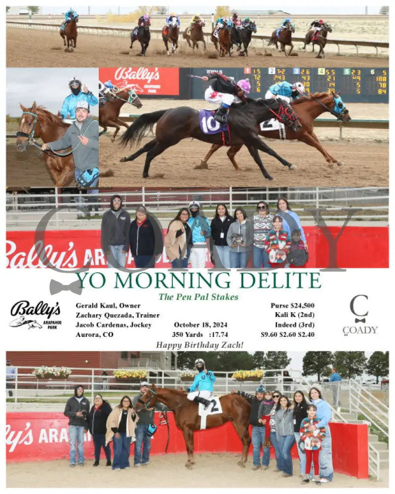 Yo Morning Delite - The Pen Pal Stakes 10-18-24 R07 Arp Arapahoe Park