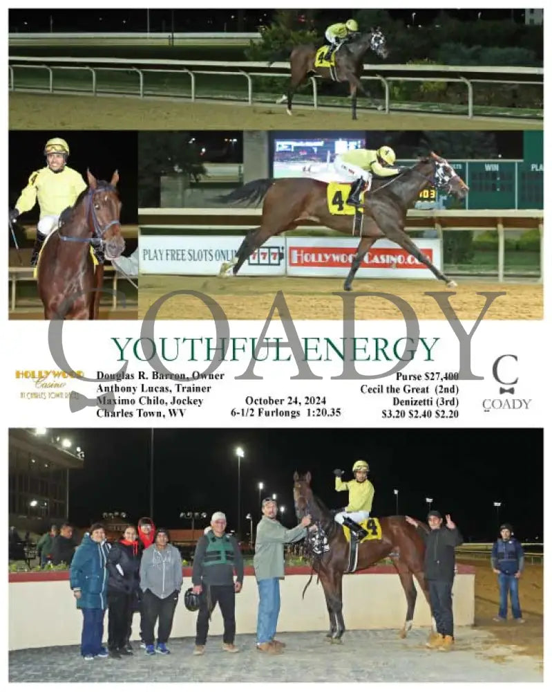 Youthful Energy - 10-24-24 R07 Ct Hollywood Casino At Charles Town Races