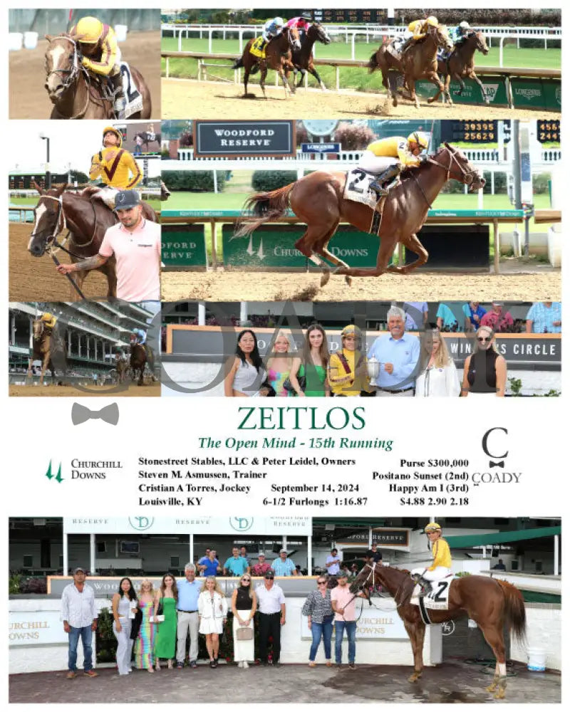 Zeitlos - The Open Mind 15Th Running 09-14-24 R05 Cd Churchill Downs