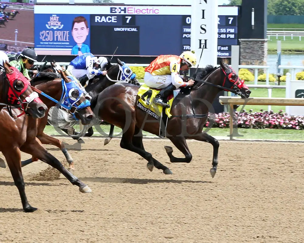 Zoomin Feature - Gordon Mobley Futurity Final 11Th Running 07-20-24 R07 Horseshoe Indiana Finish 01