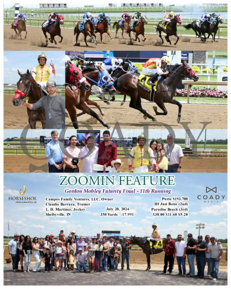 Zoomin Feature - Gordon Mobley Futurity Final 11Th Running 07-20-24 R07 Ind Indiana Grand