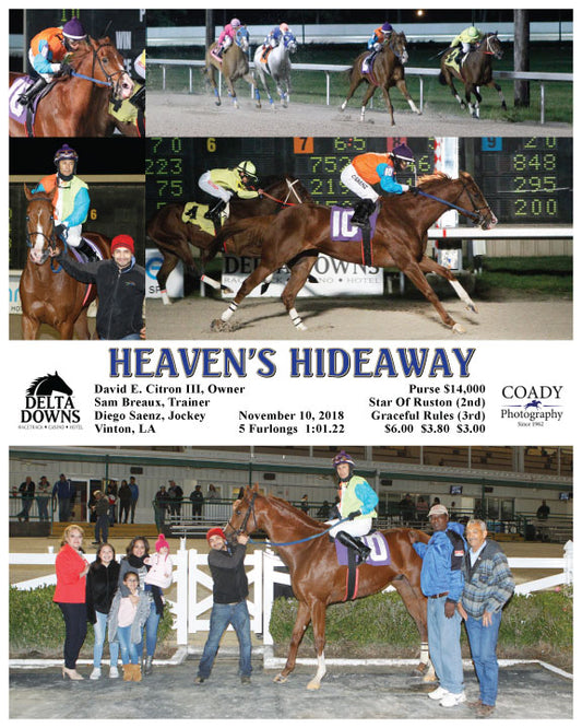 HEAVEN'S HIDEAWAY - 111018 - Race 10 - DED