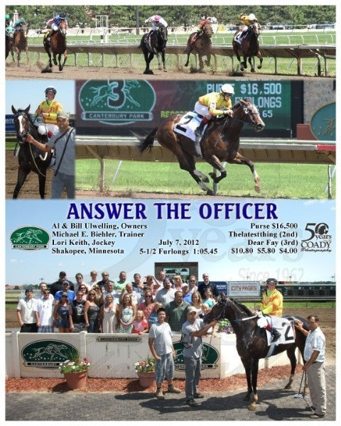 ANSWER THE OFFICER - 070712 - Race 03
