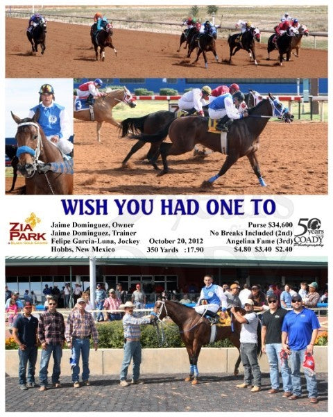 Wish You Had One To - 102012 - Race 05