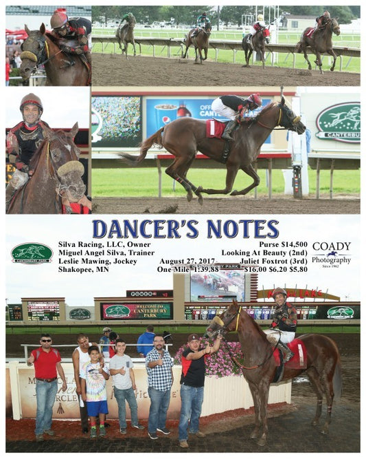 DANCER'S NOTES - 082717 - Race 06 - CBY