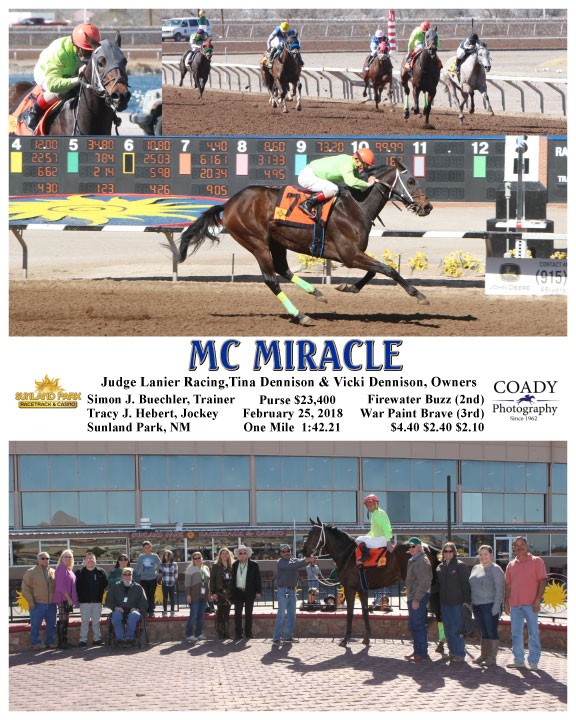 MC MIRACLE - 022518 - Race 5 - SUN