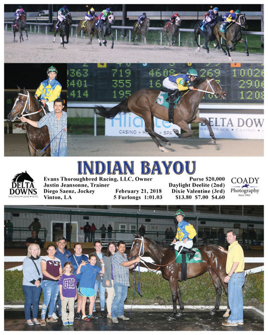 INDIAN BAYOU - 022118 - Race 03 - DED