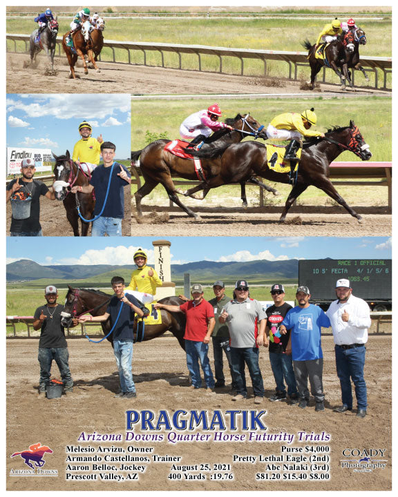 PRAGMATIK - Arizona Downs Quarter Horse Futurity Trials - 08-25-21 - R01 - AZD