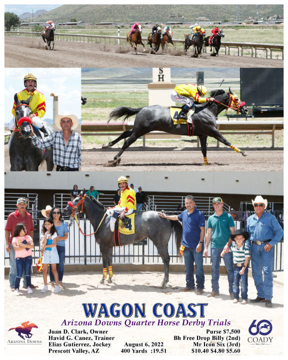 WAGON COAST - Arizona Downs Quarter Horse Derby Trials - 08-06-22 - R01 - AZD