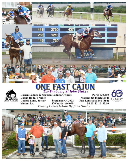 ONE FAST CAJUN - The Faubourg St John Stakes - 09-03-22 - R02 - DED