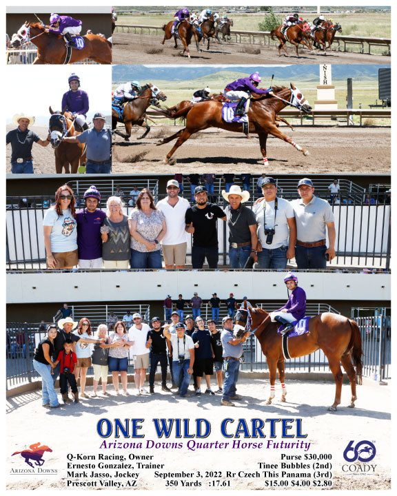 ONE WILD CARTEL - Arizona Downs Quarter Horse Futurity - 09-03-22 - R02 - AZD- R01 - AZD