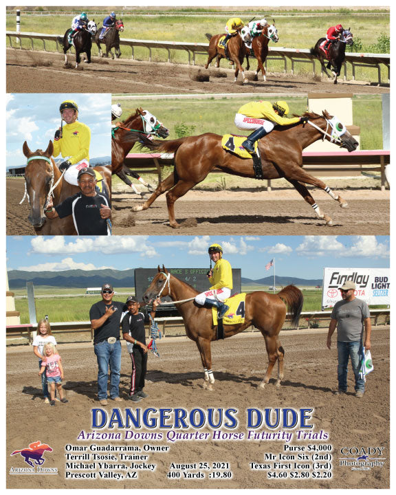 DANGEROUS DUDE - Arizona Downs Quarter Horse Futurity Trials - 08-25-21 - R03 - AZD