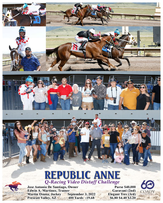 REPUBLIC ANNE - Q-Racing Video Distaff Challenge - 09-03-22 - R03 - AZD