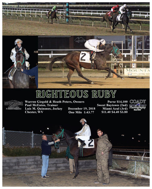 RIGHTEOUS RUBY - 121918 - Race 03 - MNR