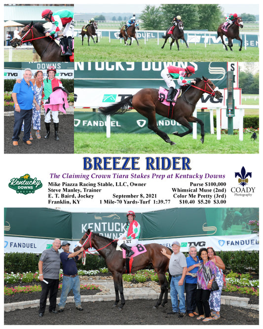 BREEZE RIDER - The Claiming Crown Tiara Stakes Prep at Kentucky Downs - 09-08-21 - R06 - KD