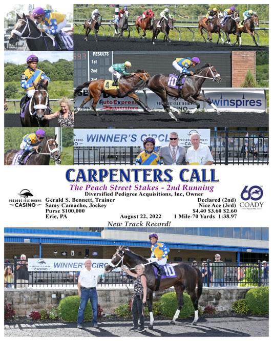 CARPENTERS CALL - The Peach Street Stakes - 2nd Running - 08-22-22 - R06 - PID
