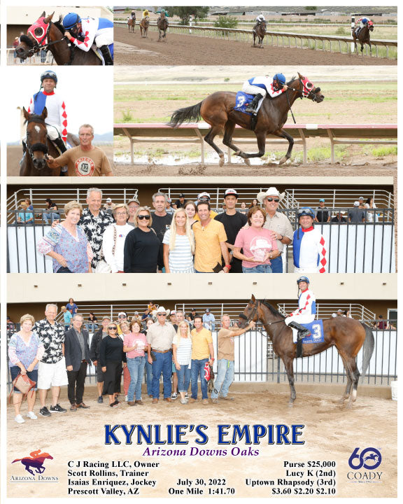 KYNLIE'S EMPIRE - Arizona Downs Oaks - 07-30-22 - R07 - AZD